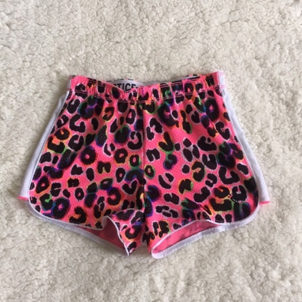 Girls Justice Athletic Animal Print Shorts 12